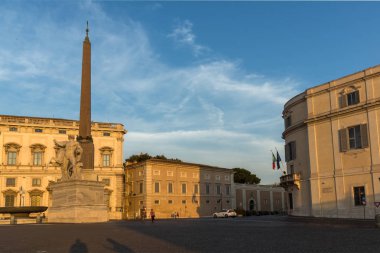 Roma'da Piazza del Quirinale gün batımı görünümü, İtalya