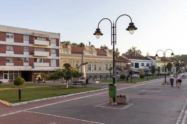 Centrum města Golubac, Srbsko — Stock fotografie
