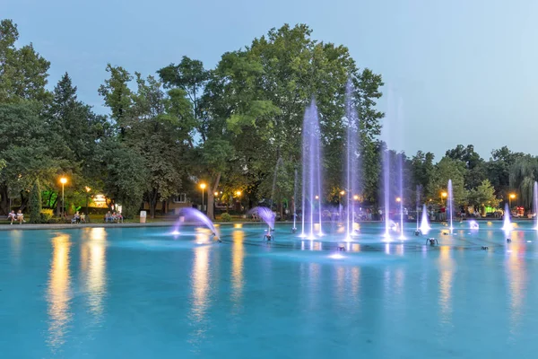 Zpívající fontány město Plovdiv, Bulharsko — Stock fotografie