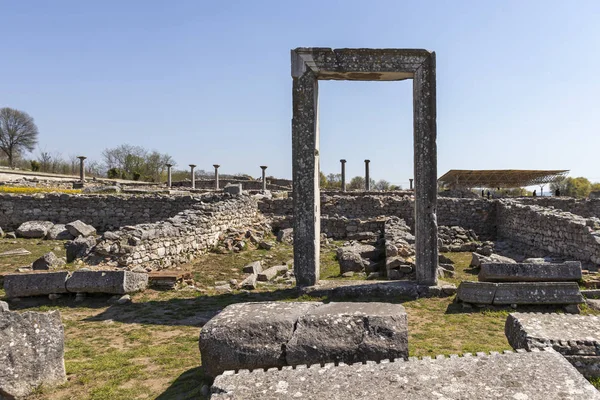 Ingresso antico nell'area archeologica di Philippi, Grecia — Foto Stock