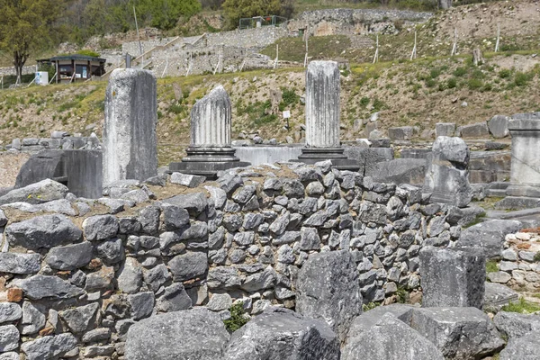 Philippi arkeolojik alanda Antik Kalıntılar, Yunanistan — Stok fotoğraf