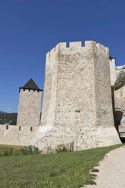 Golubac Fortress -  on the south side of the Danube River, Serbi — Stock Photo, Image