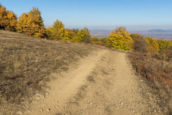 Cherna Gora (Monte Negro) dağının sonbahar manzarası, Pernik Bölgesi, Bulgaristan