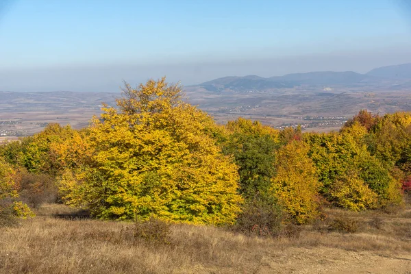 Cherna Gora (Monte Negro) dağının sonbahar manzarası, Pernik Bölgesi, Bulgaristan