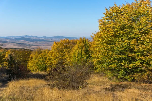 Cherna Gora (Monte Negro) dağının sonbahar manzarası, Pernik Bölgesi, Bulgaristan