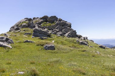 Belmeken Peak yakınlarındaki manzara, Rila dağı, Bulgaristan