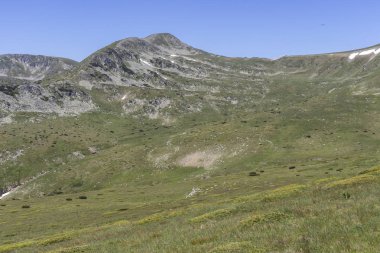 Belmeken Peak yakınlarındaki manzara, Rila dağı, Bulgaristan