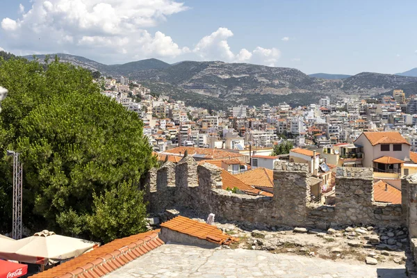Panorama della città di Kavala dalla fortezza, Grecia — Foto Stock