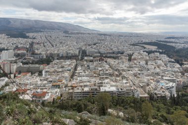 Lycabettus tepesinden Atina şehrinin panoraması, Yunanistan