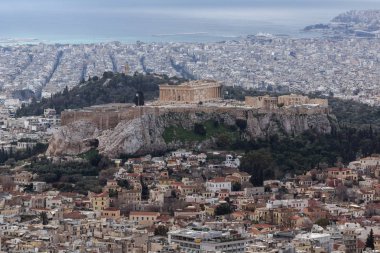 Lycabettus tepesinden Atina şehrinin panoraması, Yunanistan
