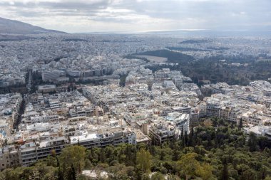 Lycabettus tepesinden Atina şehrinin panoraması, Yunanistan