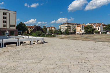 Bulgaristan'ın Vratsa kenti merkezinde hristo Botev meydanı