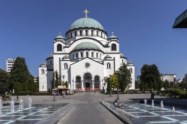 Belgrad şehrindeki Saint Sava Kilisesi, Sırbistan