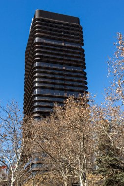 Madrid City Paseo de la Castellana sokak, İspanya