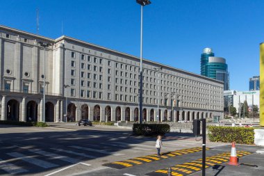 Madrid City Paseo de la Castellana sokak, İspanya