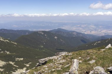 Belmeken Peak'ten manzara, Rila dağı, Bulgaristan