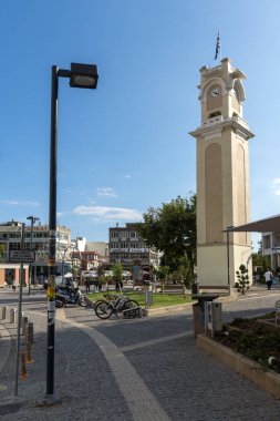 Xanthi eski kentinde saat kulesi, Yunanistan