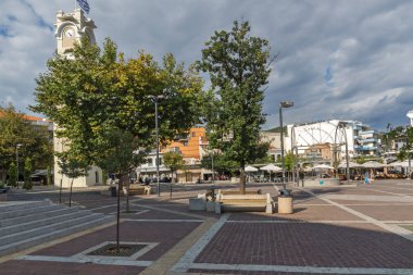 Xanthi eski kentinde saat kulesi, Yunanistan
