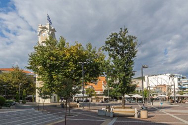Xanthi eski kentinde saat kulesi, Yunanistan
