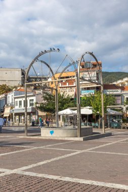 Xanthi kasabasında Ki Merkez Meydanı, Yunanistan