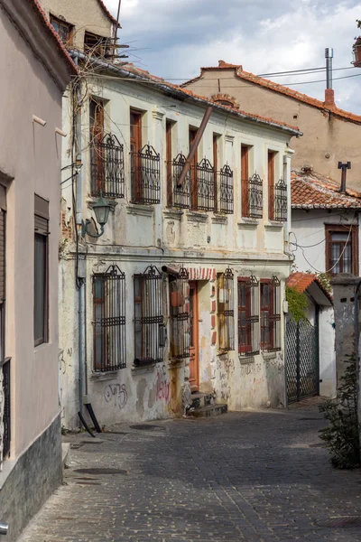 Typical Street and old houses in old town of Xanthi, Greece — Stock Photo, Image
