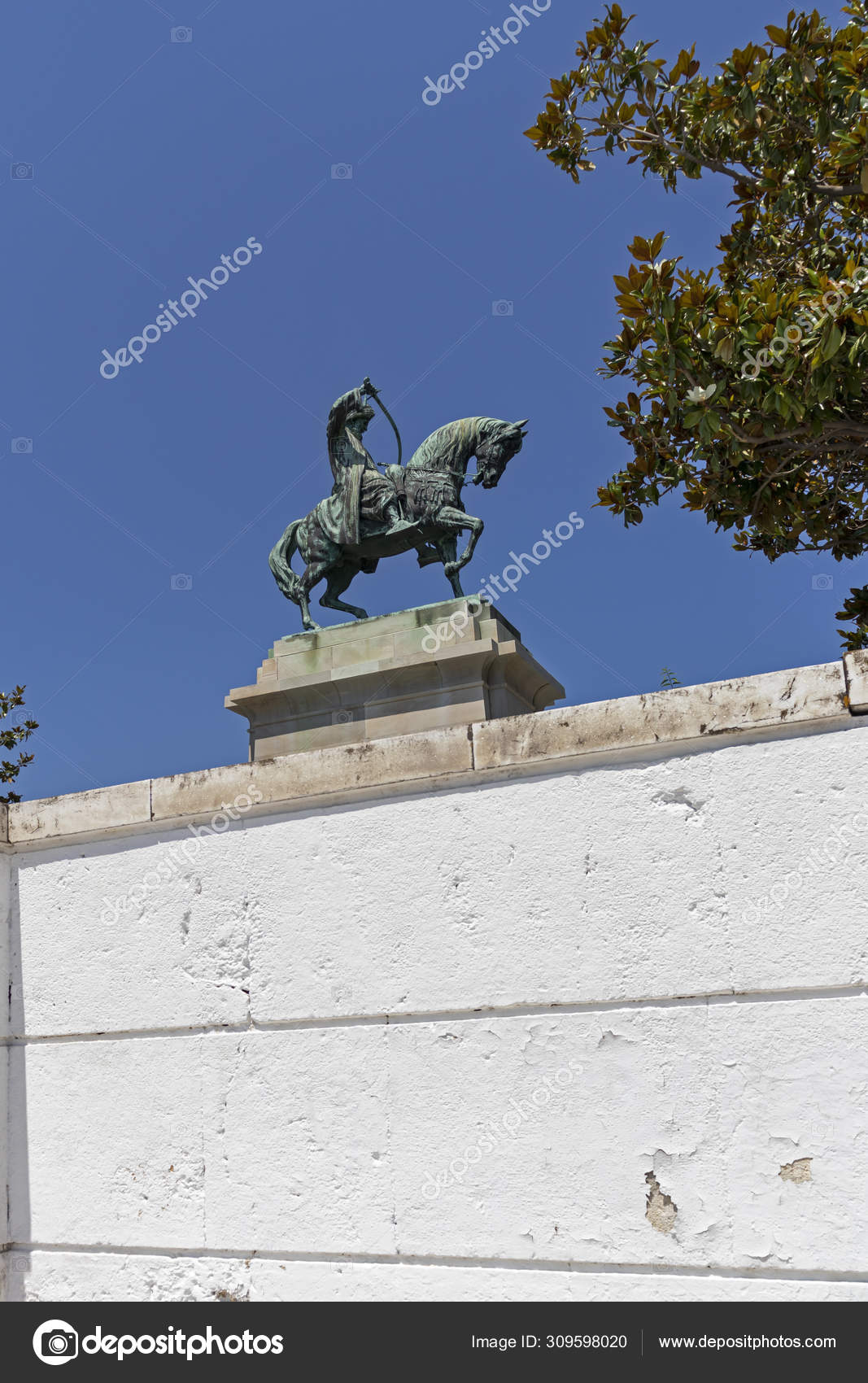 Monument of Muhammad Ali of Egypt in city of Kavala, Greece Stock
