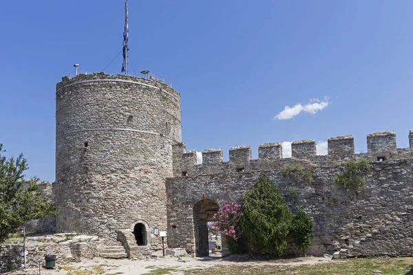 Panorama der festung in der stadt kavala, griechenland — Stockfoto