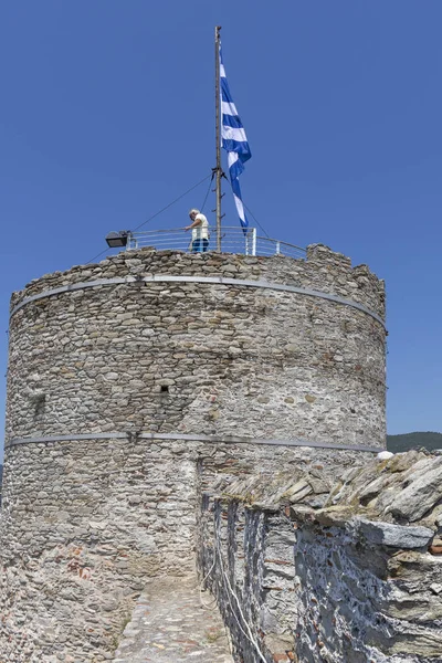 Panorama de Fortaleza en la ciudad de Kavala, Grecia —  Fotos de Stock