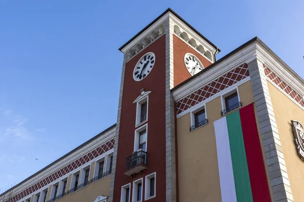 Building and streets at the center of City of Haskovo, Bulgaria — Stock Photo, Image