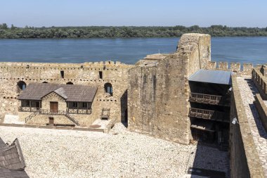 Sırbistan 'ın Smederevo kentinde Fortressr harabeleri