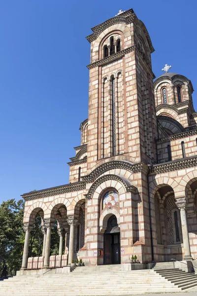 Igreja Catedral de São Marcos no centro da cidade de Belgrado — Fotografia de Stock