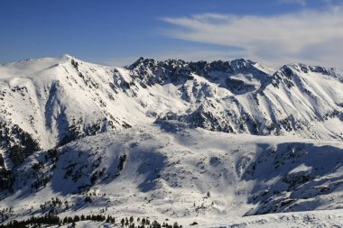 Bulgaristan 'ın Pirin Dağı Kış Panoraması