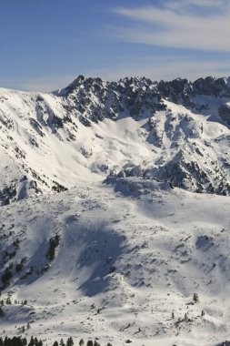 Bulgaristan 'ın Pirin Dağı Kış Panoraması