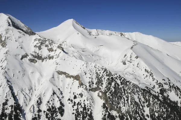 Vinterpanorama över Pirin Mountain, Bulgarien — Stockfoto