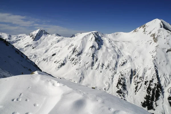 Panorama de inverno da Montanha Pirin, Bulgária — Fotografia de Stock