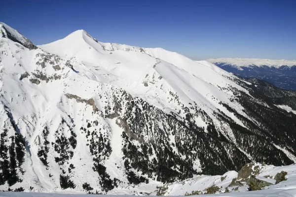 Zimní panorama hory Pirin, Bulharsko — Stock fotografie