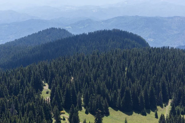 Landschap van het Rhodopegebergte vanuit Snezhanka toren, Bulgarije — Stockfoto