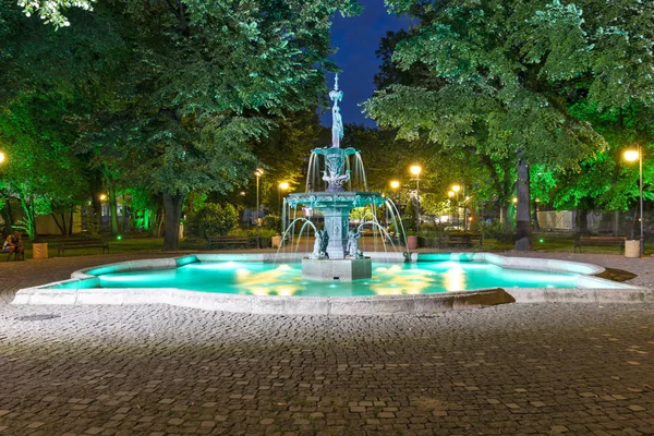 Fountains at Tsar Simeon Garden in City of Plovdiv, Bulgaria — Stock Photo, Image