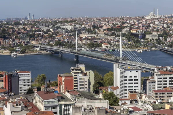 Panoramic view from Galata Tower city of Istanbul, Turkey — Stock Photo, Image