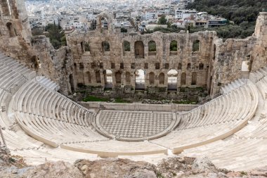 Odeon of Herodes Atticus in the Acropolis of Athens, Greece clipart