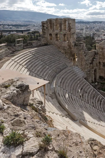 Odeon van Herodes Atticus in de Akropolis van Athene, Griekenland — Stockfoto