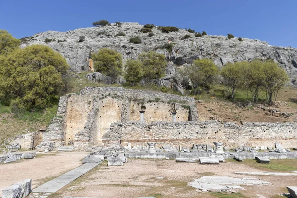 Стародавні руїни в археологічному районі Пилипа, Греція — стокове фото