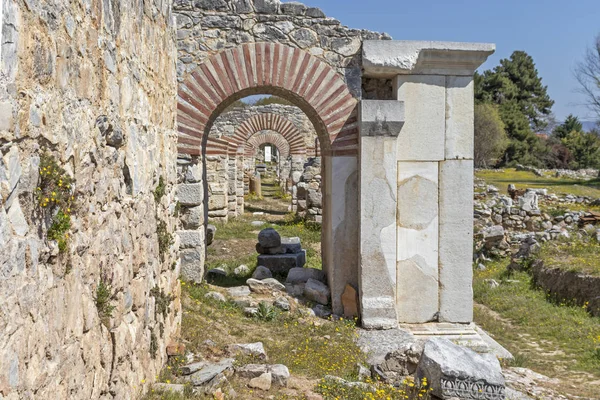 Ancient Ruins at archaeological area of Philippi, Greece