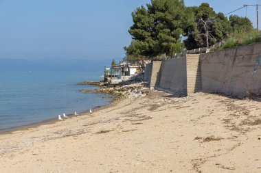 Skala Sotiros 'un muhteşem manzarası, Thassos Adası, Yunanistan