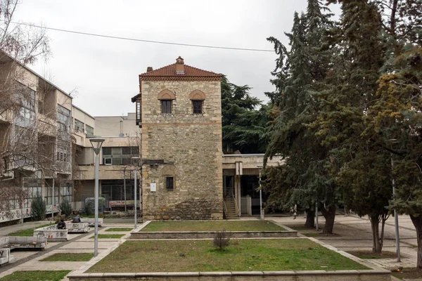 Rovine della torre feudale nella città di Skopje — Foto Stock