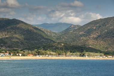 Sithonia yarımadasındaki Sykia Sahili, Chalkidiki, Gre