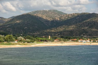 Sithonia yarımadasındaki Sykia Sahili, Chalkidiki, Gre