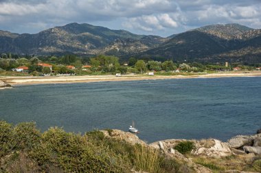 Sithonia yarımadasındaki Sykia Sahili, Chalkidiki, Gre