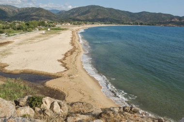 Sithonia yarımadasındaki Sykia Sahili, Chalkidiki, Gre