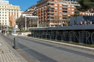 Plaza de Colon in City of Madrid, Spain clipart